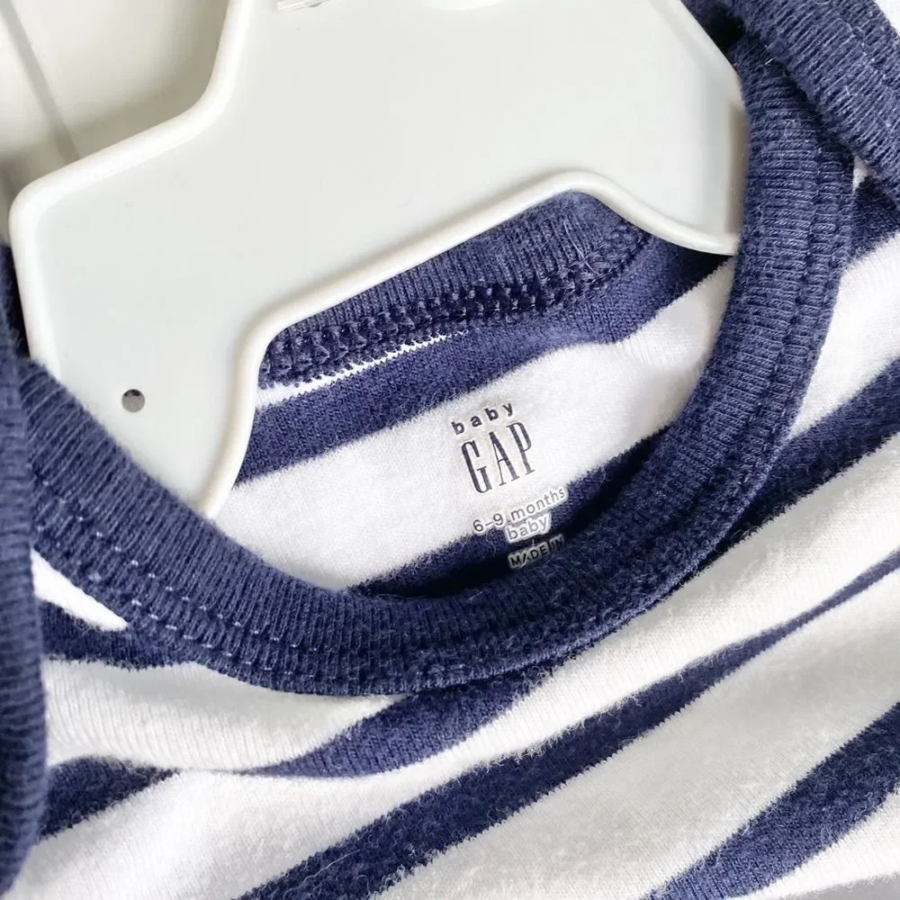 Navy stripe teddy bear onesie by babygap
